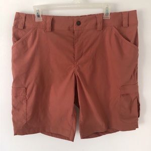 Duluth Trading Dry On The Fly Improved 10" Shorts Women's Size 16 Pink Cargo
